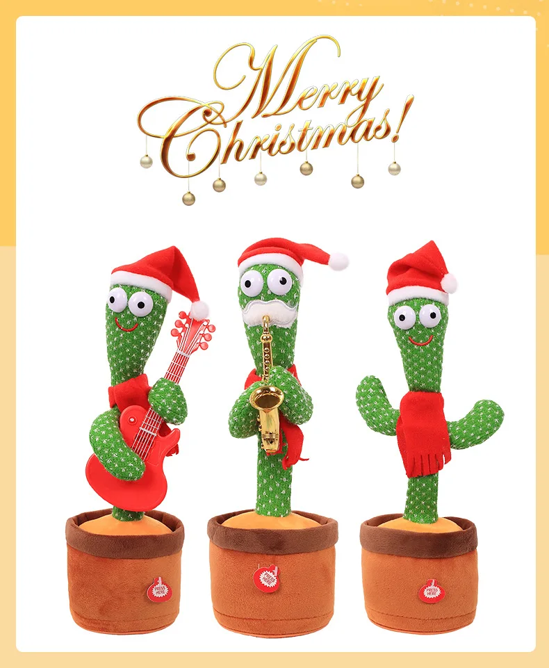 Rechargeable Electric Wholesale Talking Singing Recording And Glowing English Song Shake Dacing Catcus Arabic Cactus