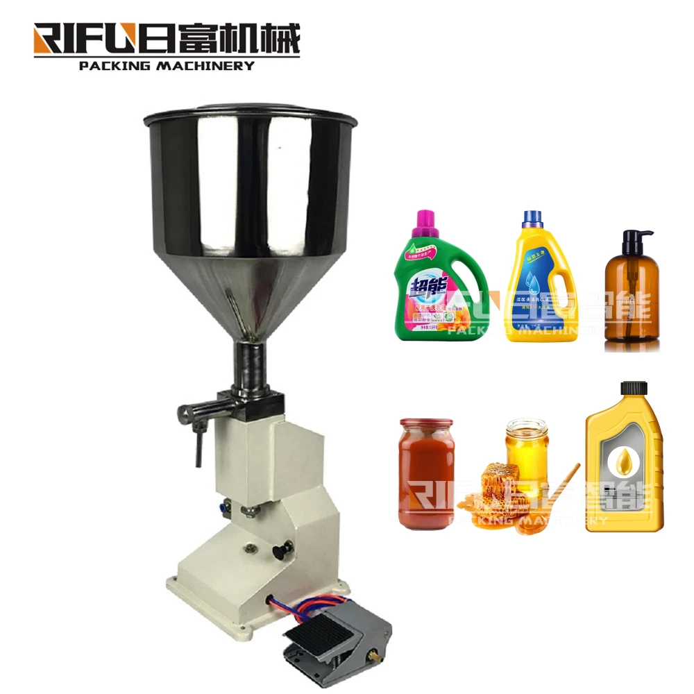 small piston manual filling machine for pigment gel asepticThe conditioner Discharge makeup oil Balsamic vinegar filler
