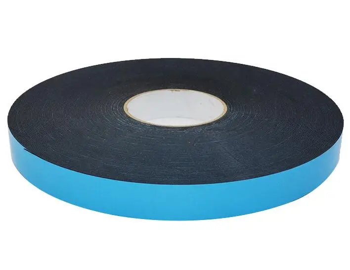 0.8mm 1mm Thick 19mm Width 50m Length 67 kg/m3 100 kg/m3 Density Blue Liner Double Sided Foam Tape For Car Wheel Weight Balance