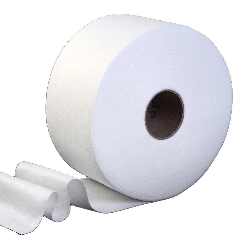 China Factory Direct Supply Super Softness and Absorption Spunlace Nonwoven Fabric Roll Raw Material For Sanitary Napkin
