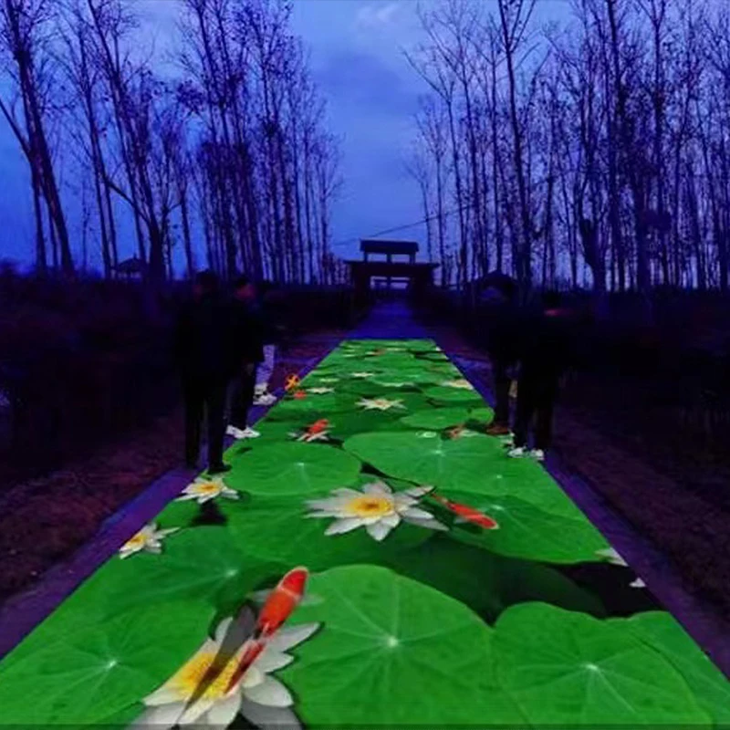 High Definition adjustable outdoor interactive projection,radar sensor,holographic display,for artistic,scenic spot