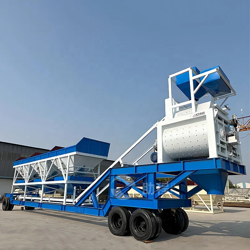 Concrete Mixer Plant For Sale Usa Truck Trailer Forced Concrete Mixing Plant Integrated Double Shaft Mobile Mixing Station