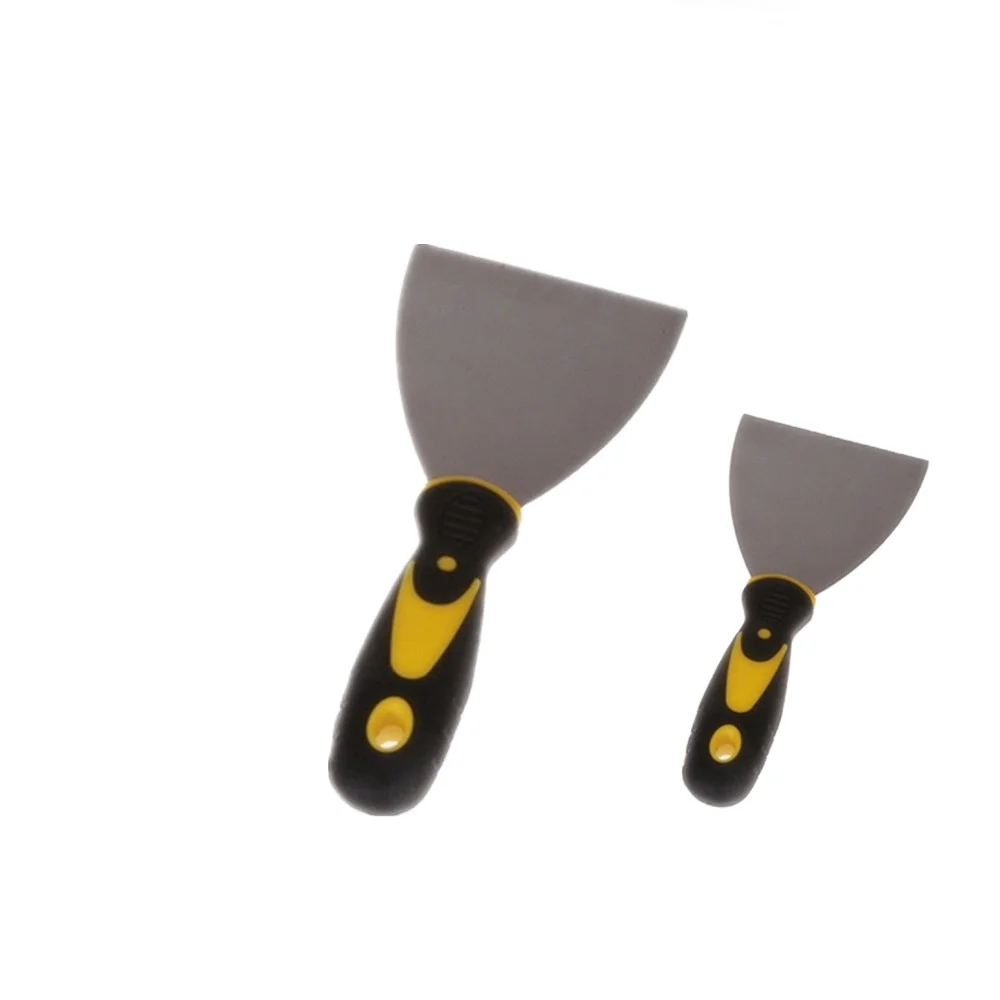 whole sale high quality stainless steel rubber with plastic handle putty knifte