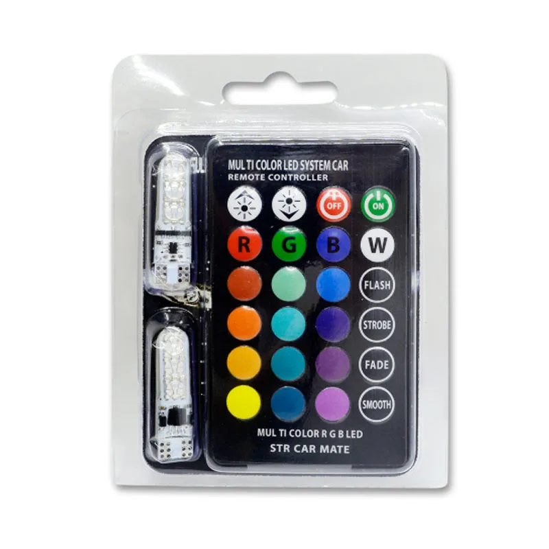  Популярный товар T10 5050 6smd силиконовая RGB лампа для чтения canbus с управлением СВЕТОДИОДНАЯ Лампа 194