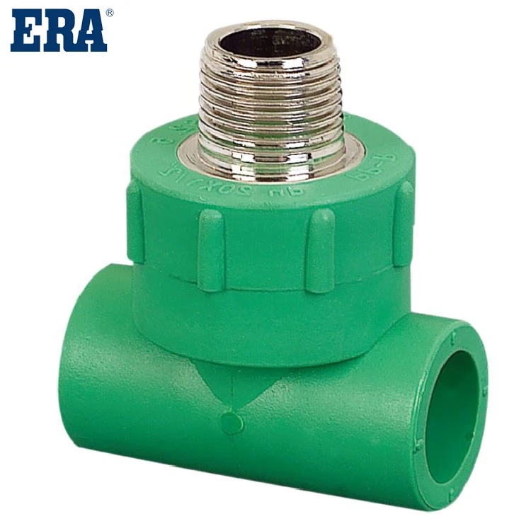 ERA Good Quality 50 Years Warranty High Pressure Pipe Fittings PPR Male Thread Equal BrassTee