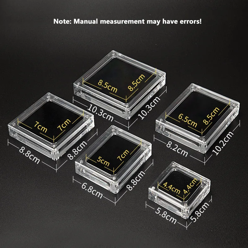 Transparent Show Display case clear Magnetic Cover Luxury Gem Jewelry Acrylic Display Box for Jewelry Packaging Display