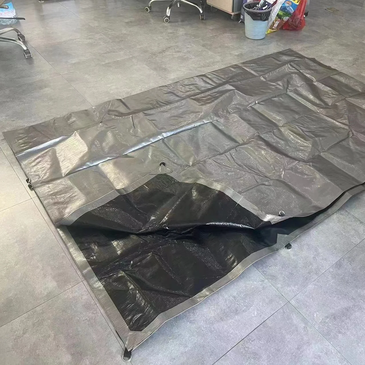 Million 40*40ft 120g black-silver cheap price waterproof laminated PE tarpaulin sheet for car truck boat cover