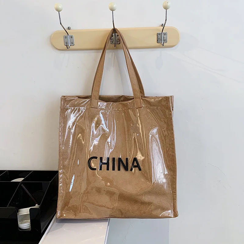 New fashion kraft paper handbag retro manufacturer wholesale custom kraft bag