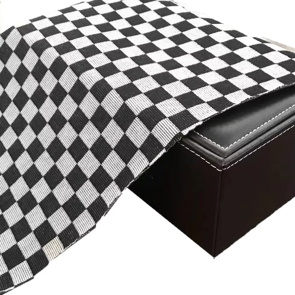 Cheap Knitted Yarn Dyed Jacquard NTR Spandex Polyester Rayon Stretch Plaid Check Roma Fabric For Clothing