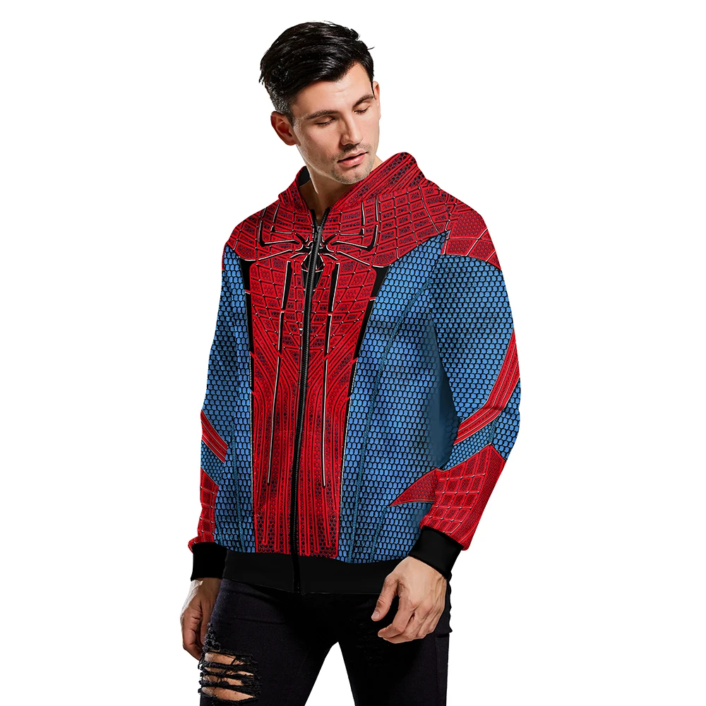 
Custom Spandex / Polyester Male Oversized Jumper Zipper Up long sleeve Hoodies mens zip up Tracksuit 