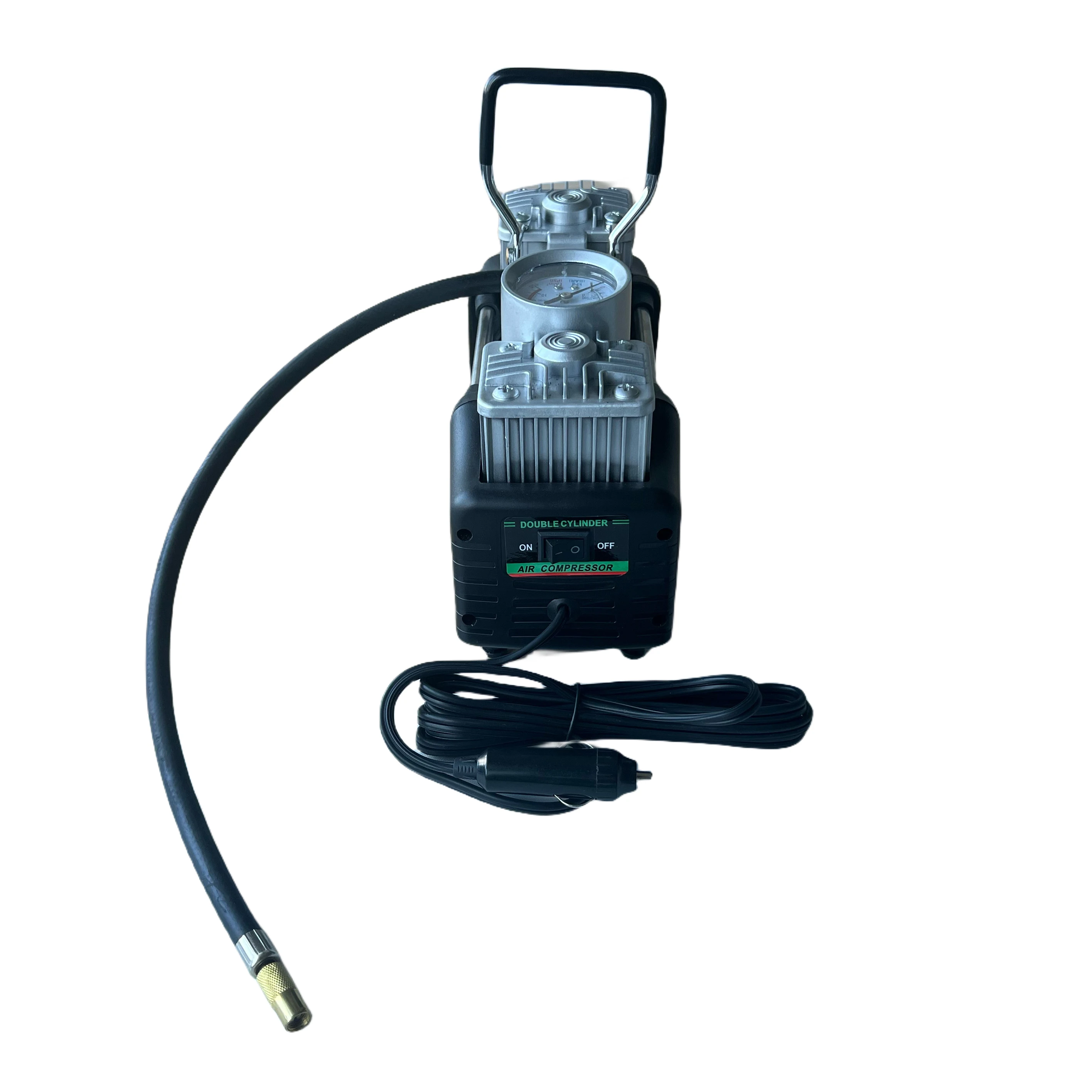 3D Three-Dimensional Heat Dissipation Type Double Cylinder Hand-held 12V Max150Psi Air Compressor for Car Motorcycle Tire