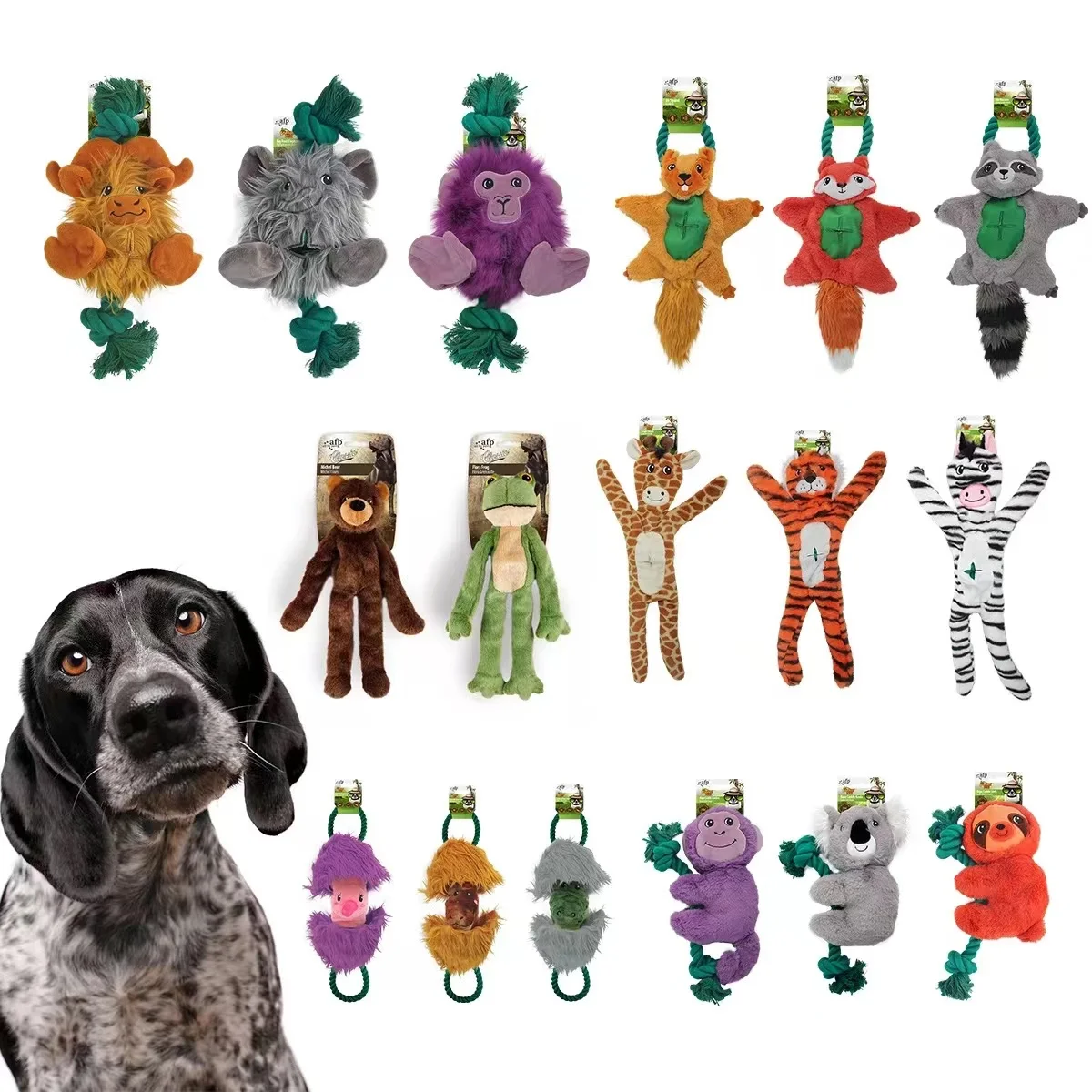Wholesale Custom Logo Super Durable Tough No Stuffing Squeaky Plush Dog Toys High Quality Pet Chewing Balls Manufacturer Direct
