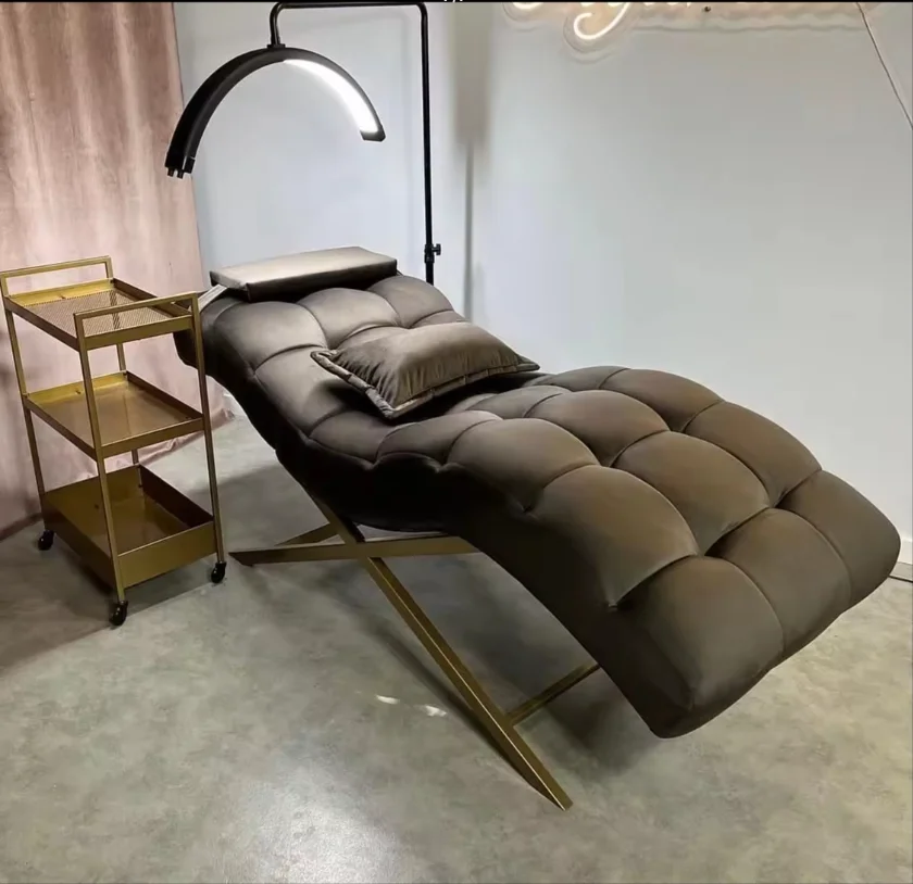 Best Beauty Salon Massage Tables Lay Down Curved Eye Lash Bed Beauty Bed