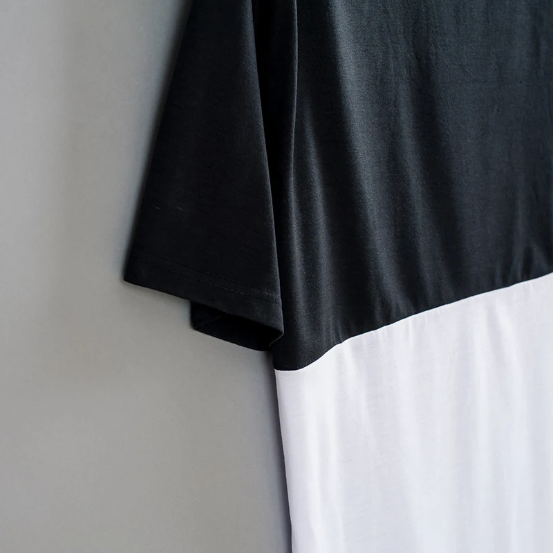China Manufacturer 100% Cotton Mens T Shirt Short Sleeve Plain Black And White Tshirt For Men