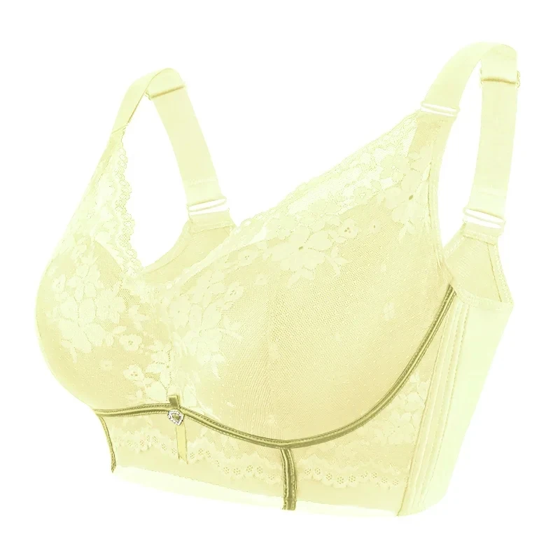 Push Up Bra Plus Size Lace Bras for Women Underwire Brassiere C D E Cup