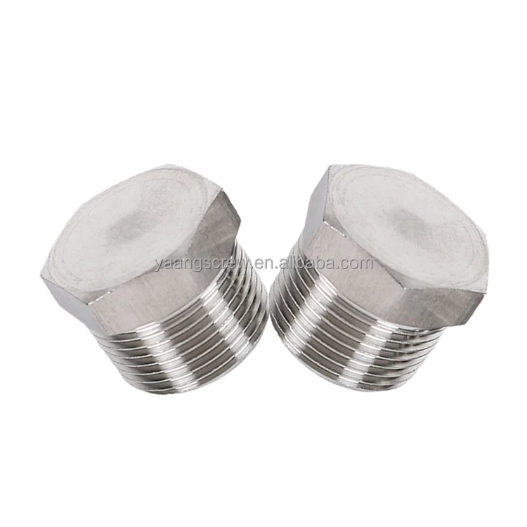 304 316 Stainless Steel Thread Plug Outer Hexagon Screw Plug Ip68 Waterproof And Dust-proof Cover Plug With Rubber Seal