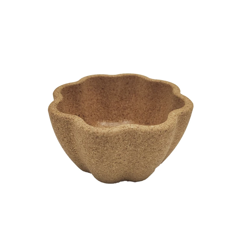 Hot Selling Stylish Natural Glazed Cork Mini Pots Country Design Flower Pot for Succulent Bonsai with Holes