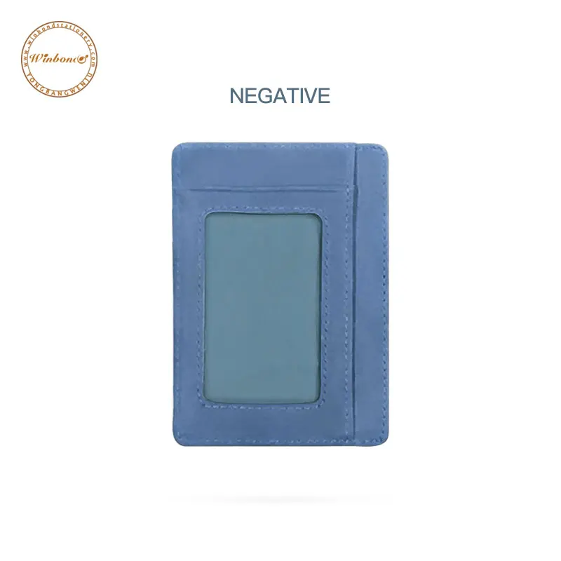 Business Travel Custom Luxury Women Men Small Size 3x4 Inches Wallet Playing Card Holder with Keychain Id Credit Cow Leather