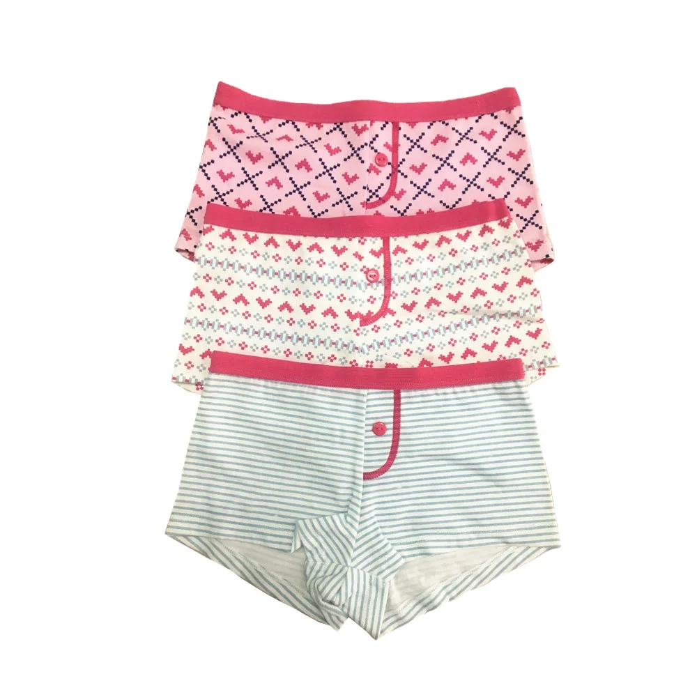 Factory Price Cheap Boxer Briefs Girls Underwear 3pcs Pack Set Soft Cotton Underwear