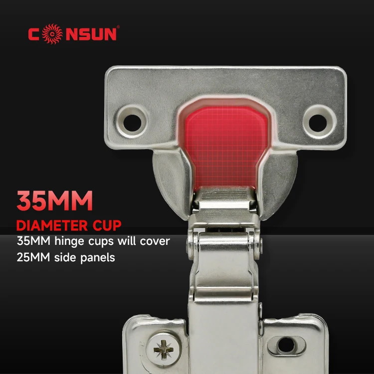 35mm Cup Steel Furniture Cabinet Self Closing Cupboard Concealed Door Hinge