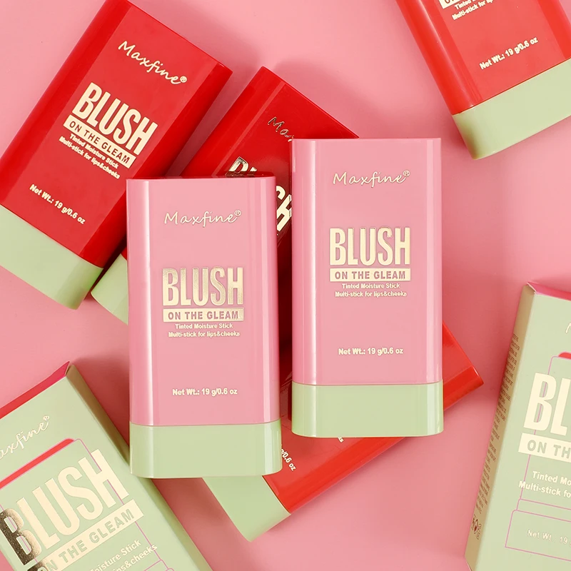 For Cheeks, Cream Blush Stick Natural Blendable Waterproof Stick Blush Makeup, Long-lasting Smooth Rubor, Red Blush 3 Years 1PCS