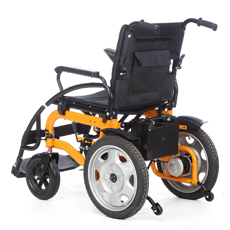 Chinese Manufacturer Light Portable Electric Wheelchair Strong Motor Steel Electric Wheelchair