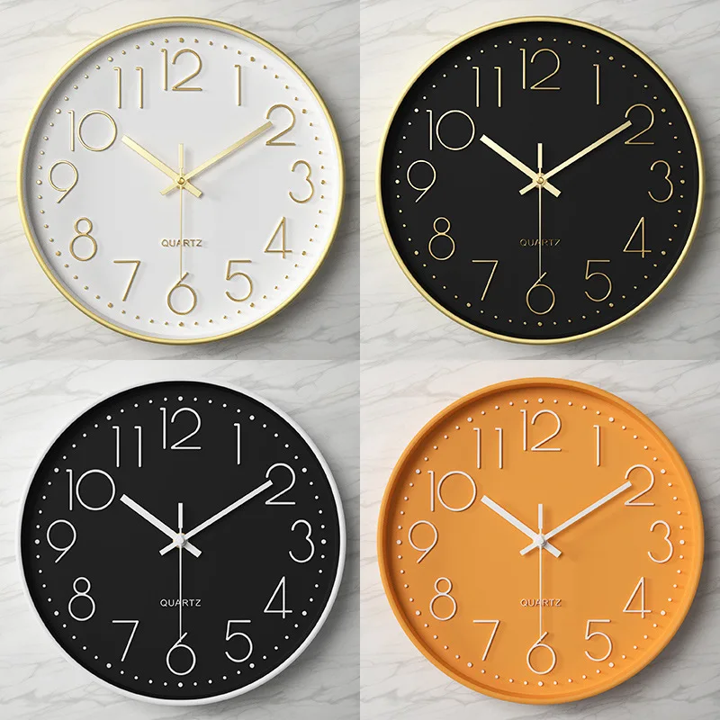 Living room quiet simple fashion clock wall hanging household three-dimensional digital wall clock