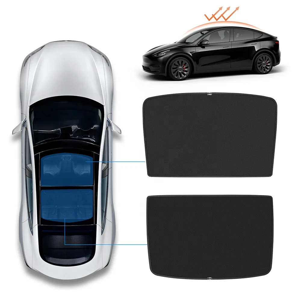 2022 2023 Model 3 nanotechnology high density panoramic sun shade for tesla model y roof sunshade
