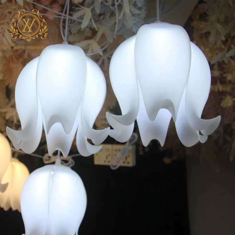 New Arrival Hanging Light Decoration for Wedding Orchid Acrylic Chandelier Ceiling Lamp Stage Decoration for Wedding Party