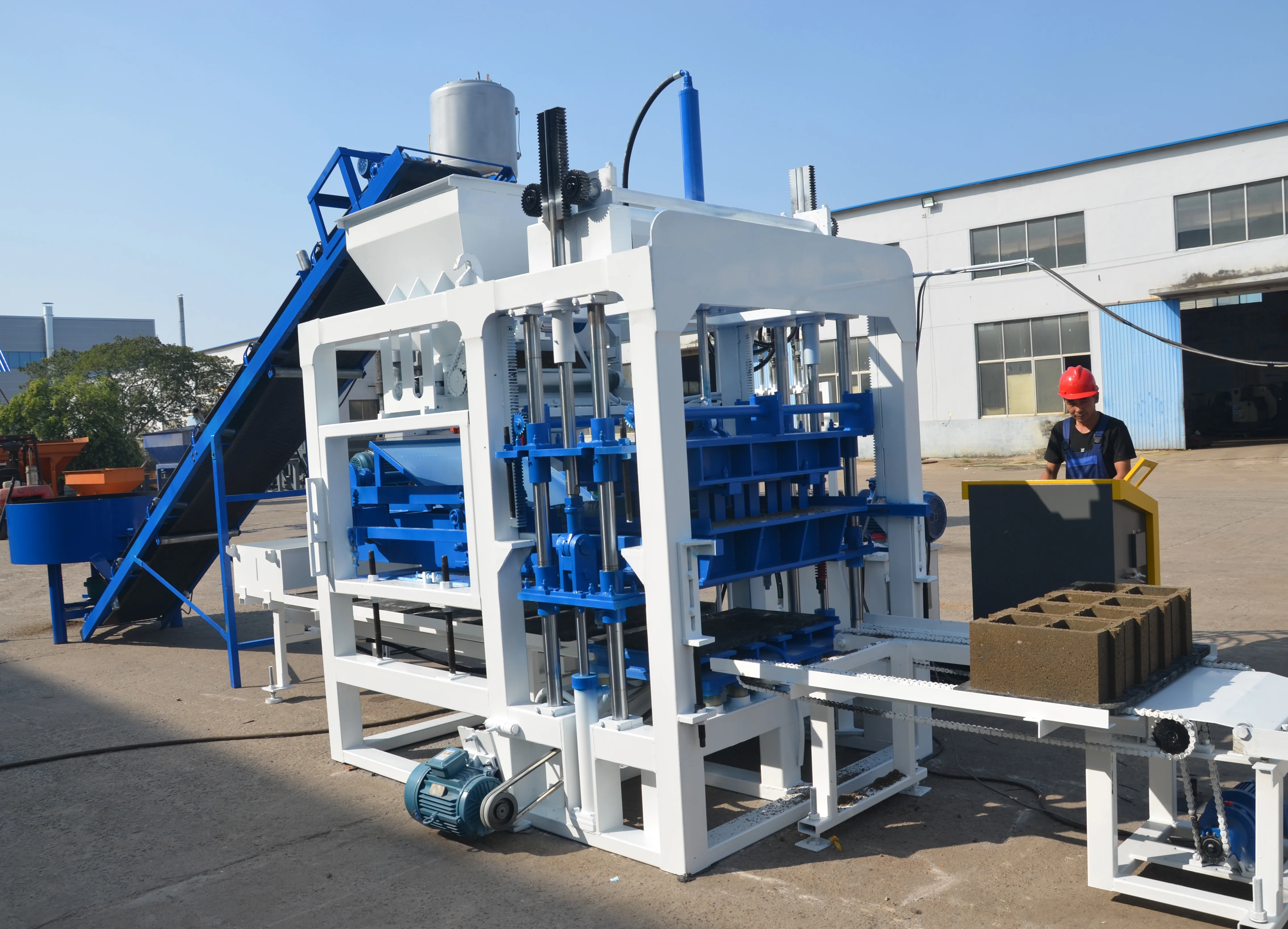 QT4-15 Hallow Block Manufacturing Fully Automatic Concrete Interlock Brick Making Machine Price for Sale