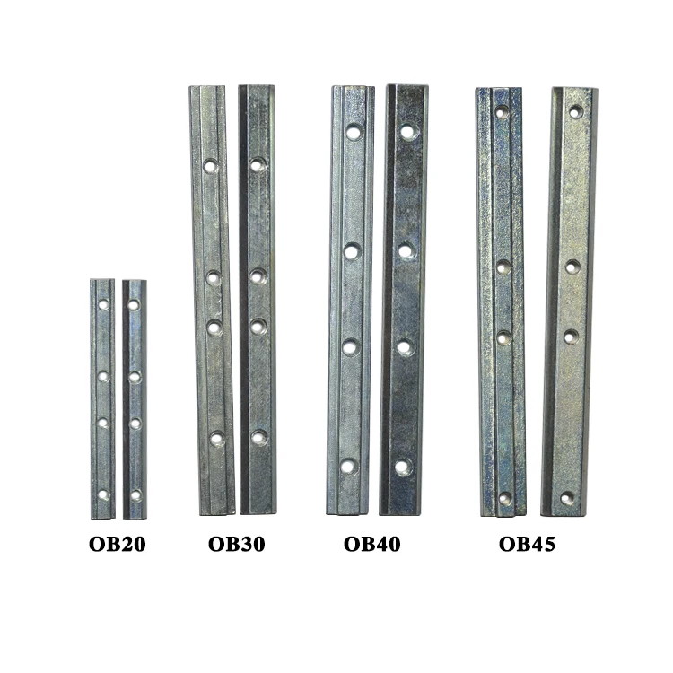 OX CNC M5 line connector length 100mm width 10mm thickness 5mm zinc plated fastener for european standard 20 aluminum profile
