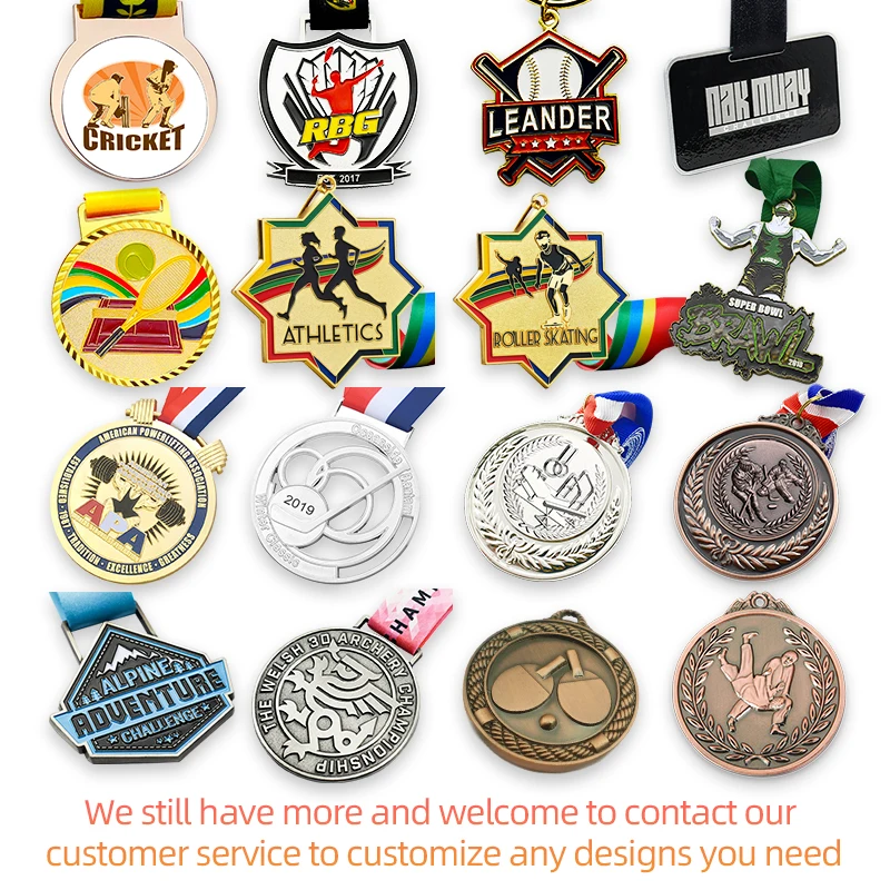 RENHUI Award Gold Athletics Track and Field Metal Crafts Sports Custom Medals and Trophies Medals for Athgleticsl
