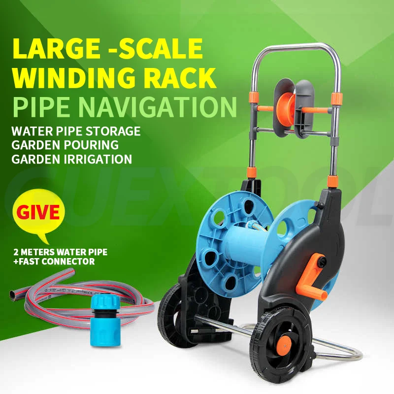 Hand Push Storage Rack For Hydraulic Hose Vertical Pipe Storage Racks Garden Water Pipe Winding Machine Winding Pipes Machine