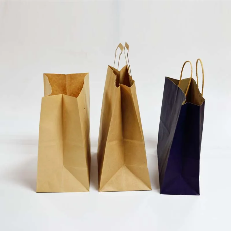 Customized Printing Paper Bag Takeaway Drink Packaging Handle Bags