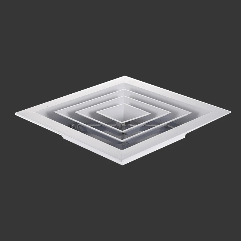Hvac Aluminum Square Deflectors Ceiling Air Diffuser Grille For Ventilation System