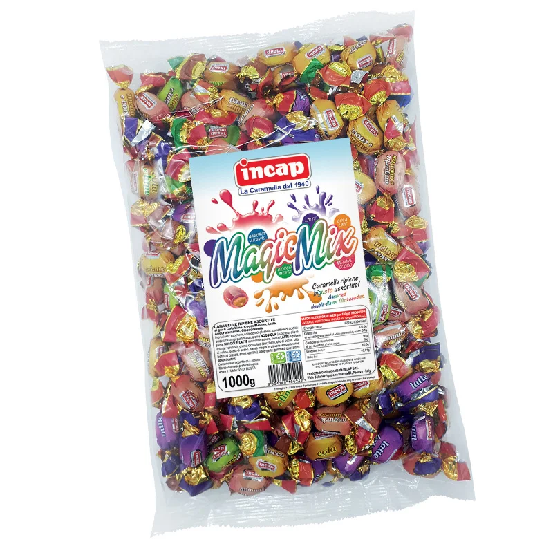 Quality Italian Hard Candy Multi Colors Incap Assorted Double Flavor Filled Candies Gmo And Gluten Free Fruity Candy From Italy