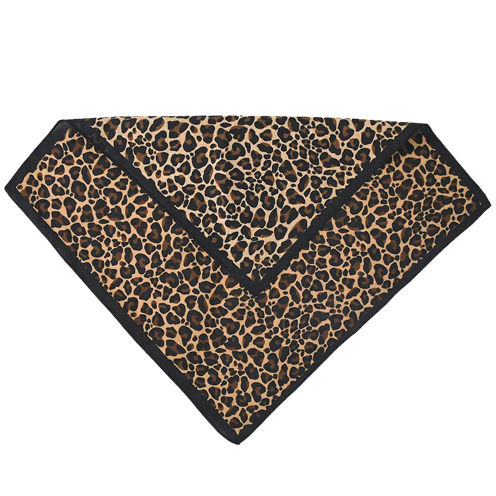 Rainbow Leopard Square Bandana Polyester Fabric Printing Hip Hop Multifunctional Handkerchief Headband Turban Bandanas