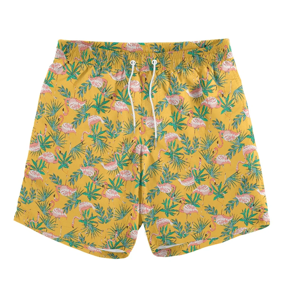 2022 Summer Mens Swimwear Quick Dry Beach male shorts For Men Swim Trunks Swim Board Shorts Hawaiian Flamingo Shorts ST-ANM01