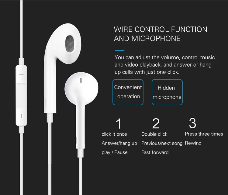 Проводные наушники 3,5 мм для наушников apple