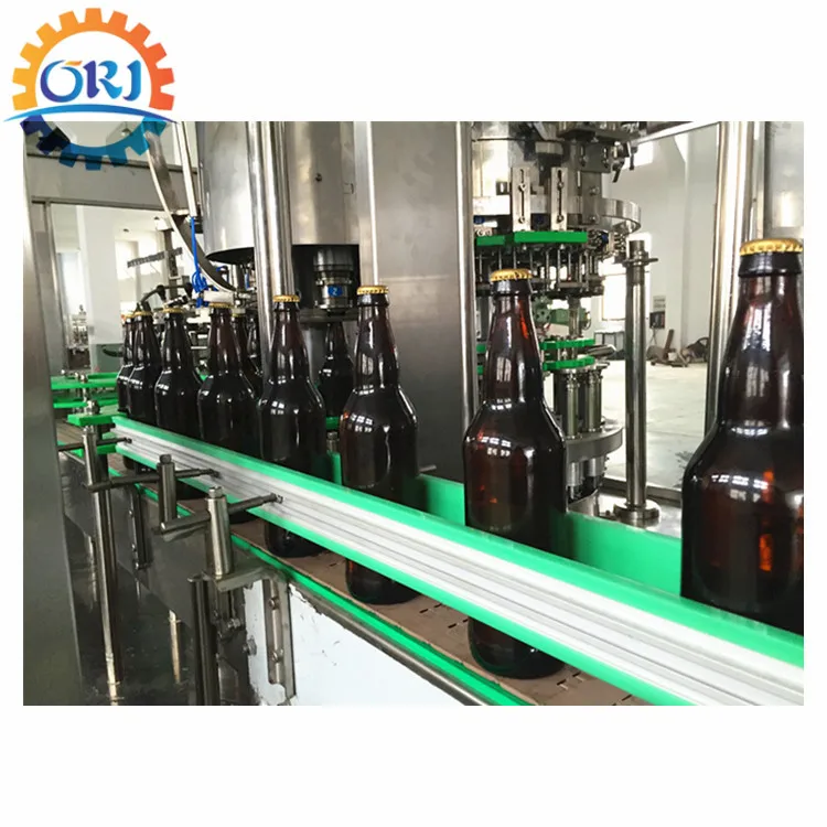 Stainless steel beer bottle rinsing filling capping machine equipment