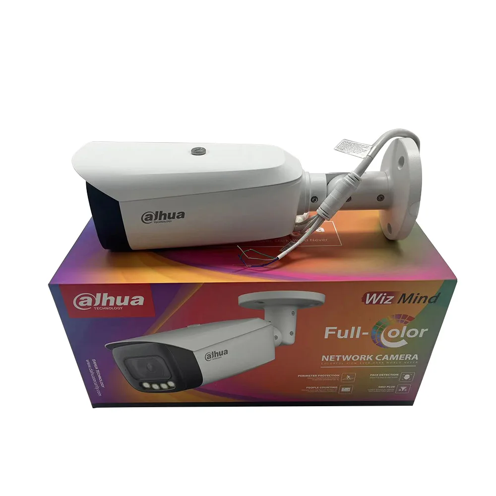 Dahua IPC-HFW5449T1-ZE-LED 4MP Face Detection Full-color Vari-focal Warm LED Bullet WizMind Network Camera
