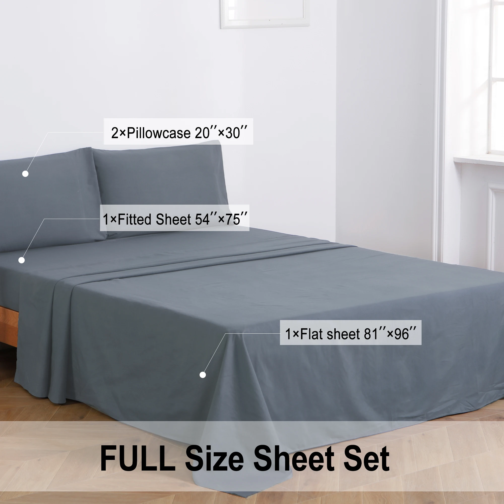 100% Polyester Microfiber Plain  Bedsheets Fitted Sheets Bedding Sets Comforter Duvet Cover Set