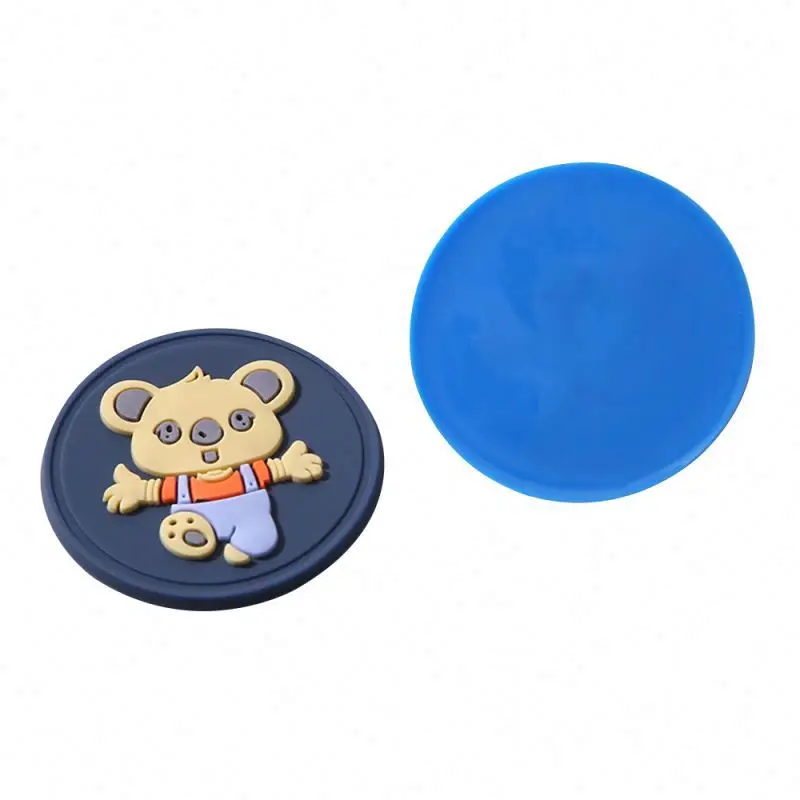 Soft pvc customized coasters PVC custom shaped silicone  customized coaster bus For Office Bar Hotel