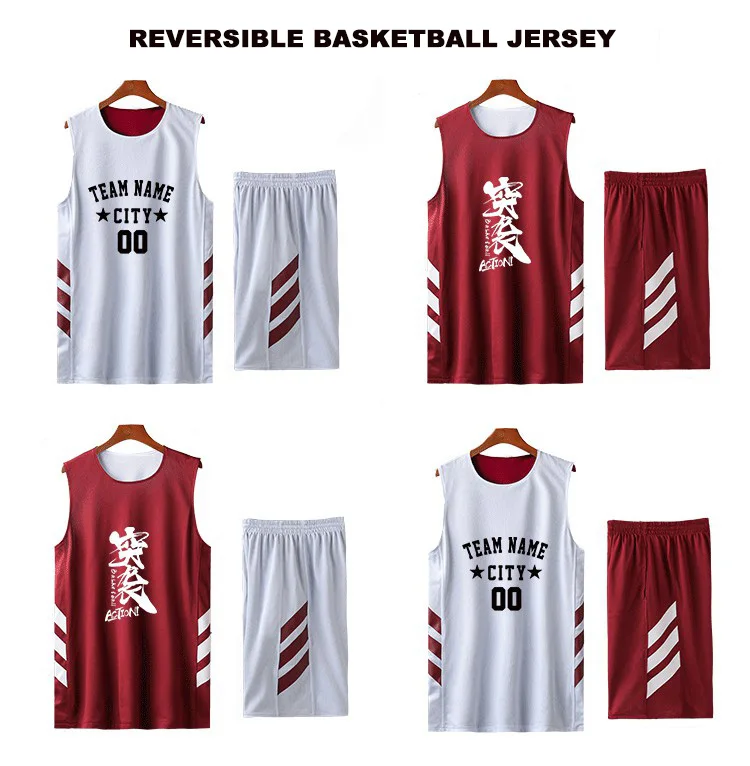 OEM Blank Latest Sublimation Jersey Basketball Print Color Red Dresses Plus Size Design Logo Custom Reversible Basketball Jersey