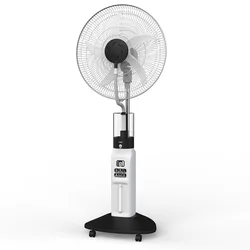 18 Inch AC/DC Emergency Mist Fan 4.5Ah With 9 Wind Speeds USB Remote Standing Rechargeable Stand Fan