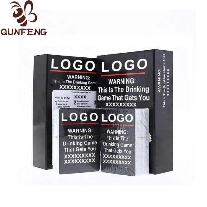 High Quality Paper Printing Drinking Party Black Custom Game Card Games For Adults