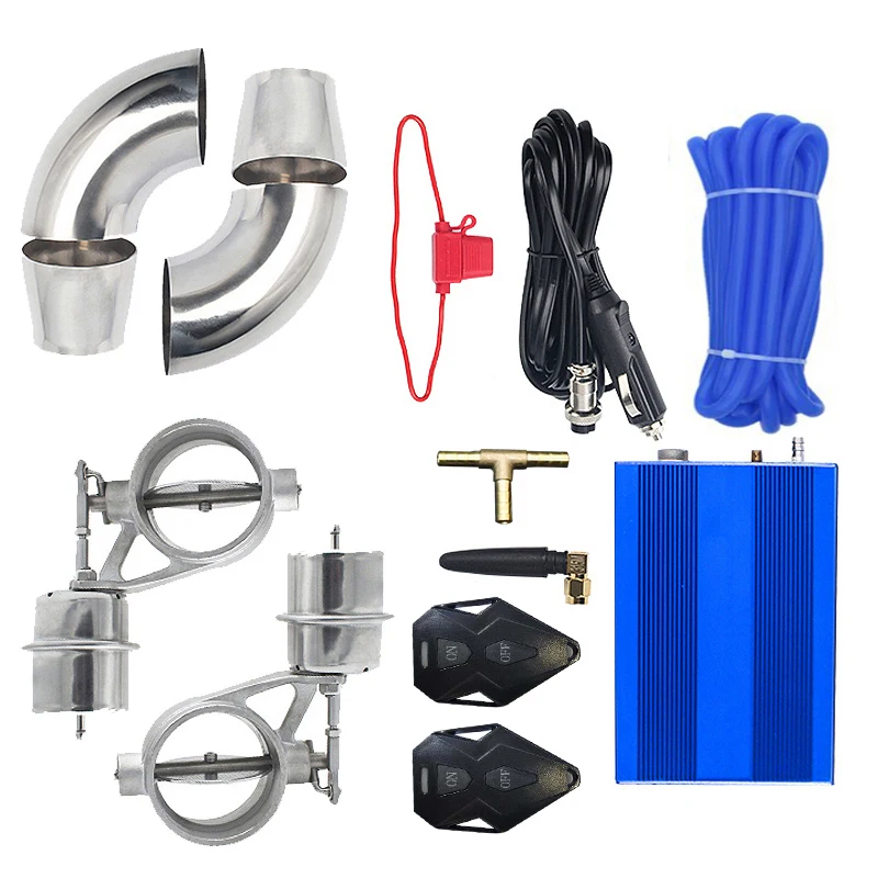 Sin Universal car self-contained vacuum air pump exhaust cutout kits 2 in 1 with new fashion remote