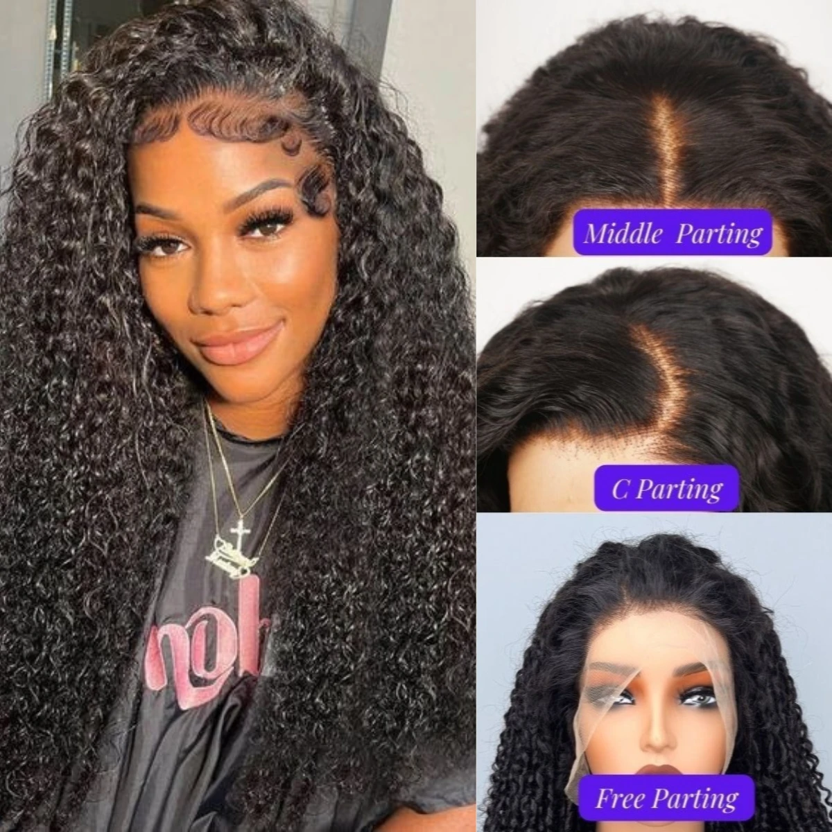 100% Virgin HD Lace Natural Black Jerry Curly Wigs Beauty Products For Women,Raw Vietnamese Hair Wigs Human Hair Lace Front