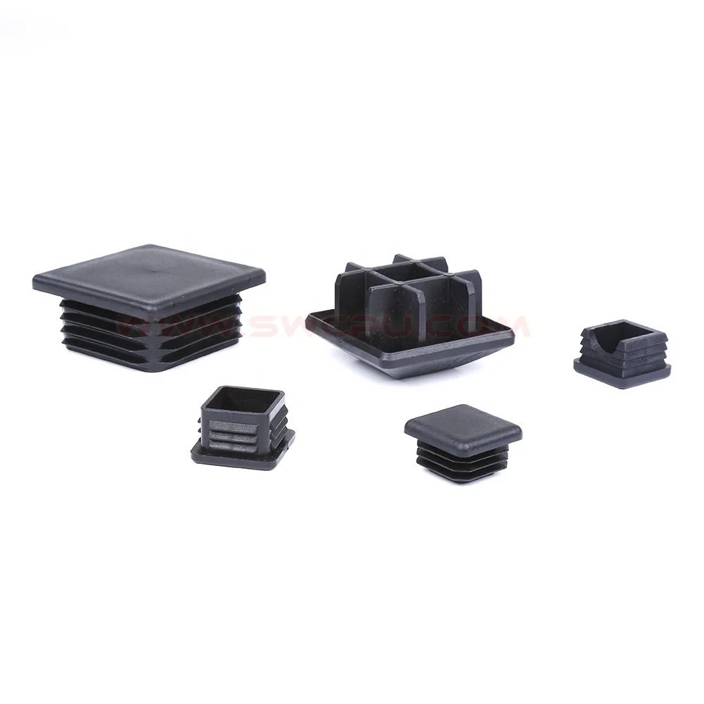 Non-standard 25mm 35mm 45mm screw square pvc plastic end cap