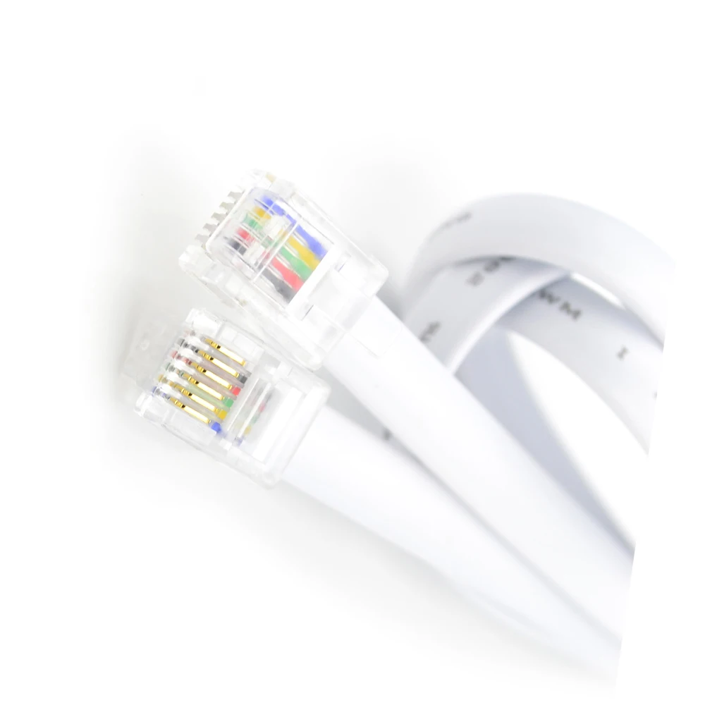  3FT Copper Conductor 24AWG 26AWG 28AWG RJ12 6Pin Phone
